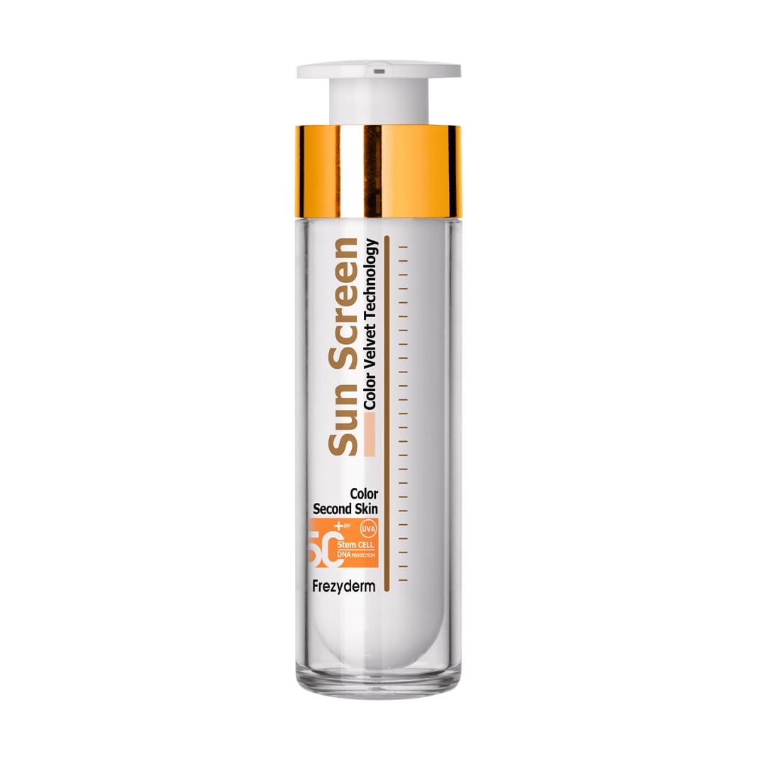 FrezyDerm Sun Screen Velvet Crema Orotectora Solar Facial SPF 50+ con color Textura Aterciopelada, Nude