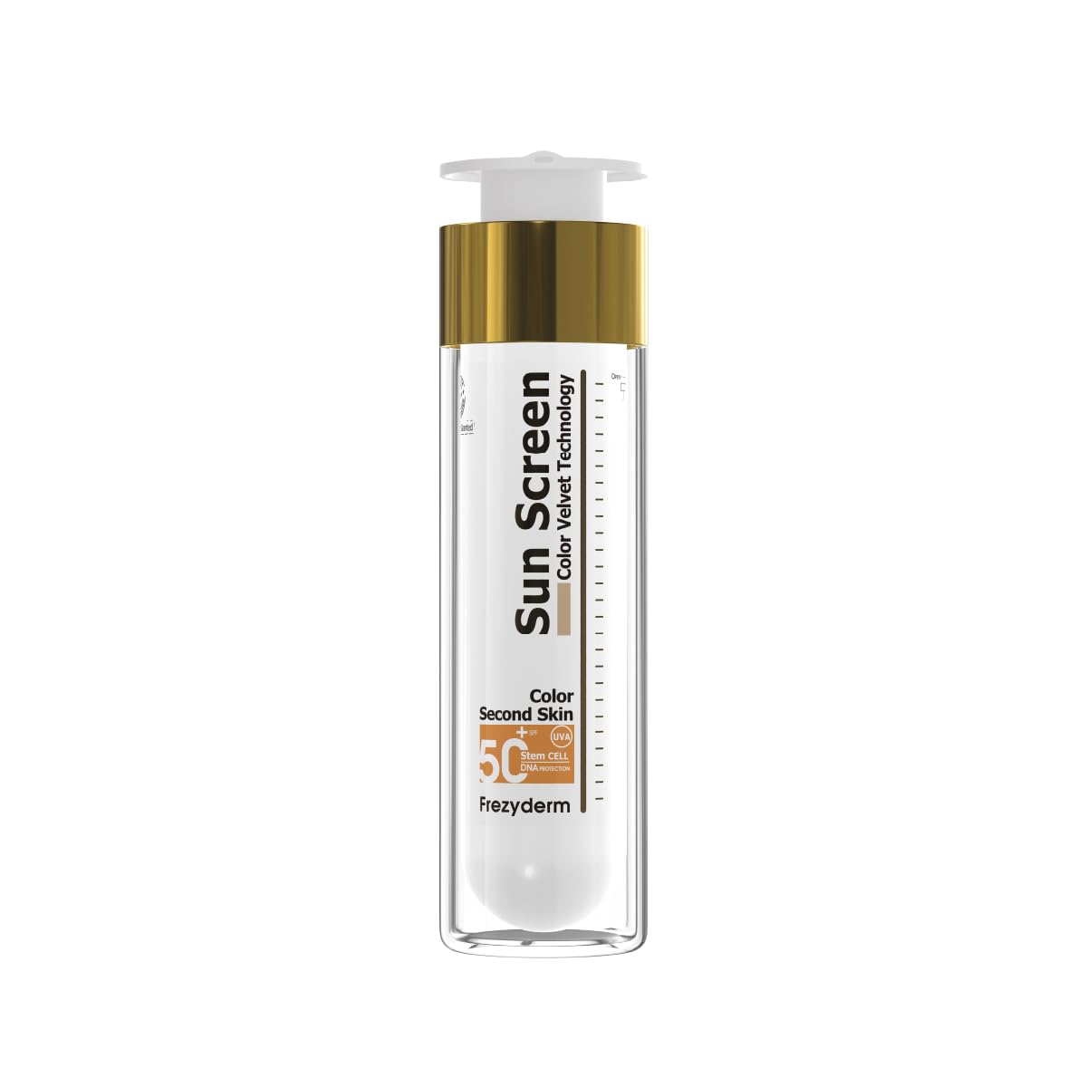 FrezyDerm Sun Screen Velvet Crema Orotectora Solar Facial SPF 50+ con color Textura Aterciopelada, Nude