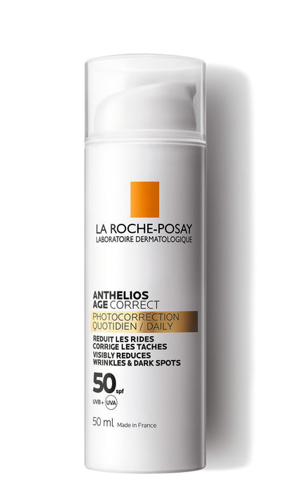 La Roche Posay Gel-Crema Protector Antiedad, Fotocorrector de Uso Diario con SPF50, Corrige Arrugas y Manchas, Mejora la Elasticidad, Fórmula con Cellox-B3 Tech, Anthelios, 50 ml