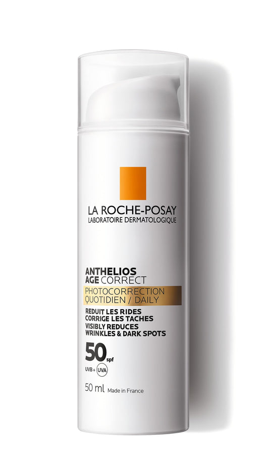La Roche Posay Gel-Crema Protector Antiedad, Fotocorrector de Uso Diario con SPF50, Corrige Arrugas y Manchas, Mejora la Elasticidad, Fórmula con Cellox-B3 Tech, Anthelios, 50 ml